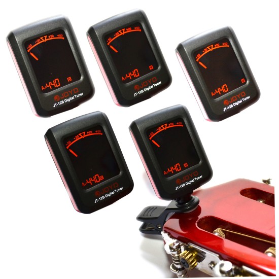JOYO Guitar Tuner Digital Clip On For Guitar, Bass, Ukulele & Violin With Led Backlight Screen  - Jt-12B Guitar Tuner Order Guitar Effect Accessories by JOYO - Power, Cables and more. Direct 