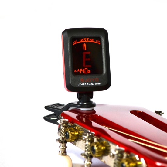 JOYO Guitar Tuner Digital Clip On For Guitar, Bass, Ukulele & Violin With Led Backlight Screen - JOYO UK JOYO Guitar Tuner Digital Clip On For Guitar, Bass, Ukulele & Violin With Led Backlight Screen - Jt-12B Guitar Tuner Order Guitar Effect Accessories by JOYO - Power, Cables and more. Direct