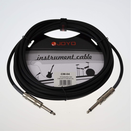JOYO Cm-04 Guitar Lead 6.3 Mm Male To 6.3 Mm Male Plug Shielded Mono Cable, 15Ft Length  - Cm-04 Guitar Lead Order Guitar Effect Accessories by JOYO - Power, Cables and more. Direct 