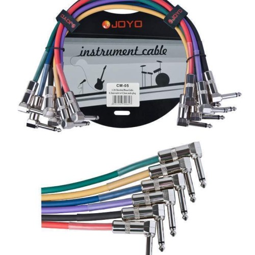 JOYO Cm-05 Guitar Patch Cable Shielded 36Cm (Pack Of 6)  - Cm-05 Patch Cable Order Guitar Patch Cables Direct 