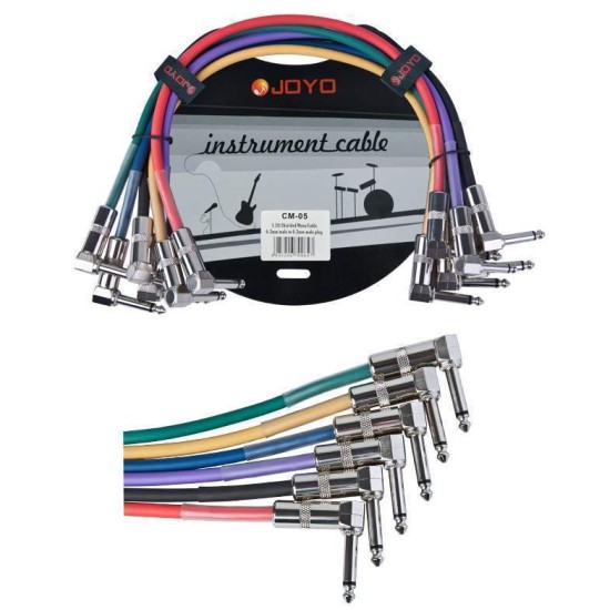 JOYO Cm-05 Guitar Patch Cable Shielded 36Cm (Pack Of 6) - JOYO UK JOYO Cm-05 Guitar Patch Cable Shielded 36Cm (Pack Of 6) - Cm-05 Patch Cable Order Guitar Patch Cables Direct