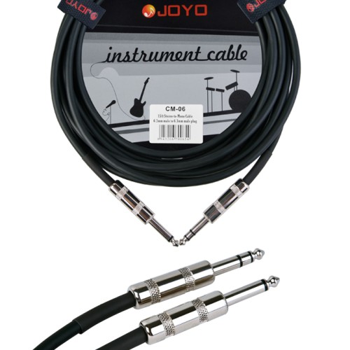 JOYO Cm-06 6.3 Mm Male To 6.3 Mm Male Plug Stereo-To-Mono Cable, 15Ft Length