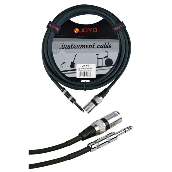 JOYO Cm-08 Xlr Male To 6.3 Mm Male Plug Shielded Balanced Cable, 15Ft Length  - Cm-08 Cable Order Guitar Effect Accessories by JOYO - Power, Cables and more. Direct 