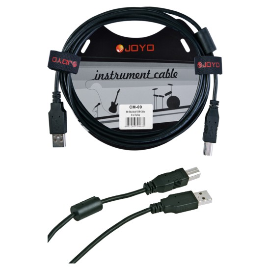 JOYO Cm-09 A To B Plug Shielded Usb Cable, 6Ft Length - JOYO UK JOYO Cm-09 A To B Plug Shielded Usb Cable, 6Ft Length - Cm-09 Patch Cable Order Guitar Effect Accessories by JOYO - Power, Cables and more. Direct