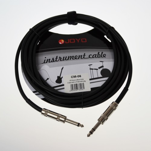 JOYO Cm-06 6.3 Mm Male To 6.3 Mm Male Plug Stereo-To-Mono Cable, 15Ft Length  - Cm-06 Cable Order JOYO Accessories Direct 