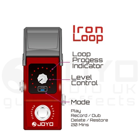 JOYO Jf-329 Ironloop Looper Guitar Pedal - JOYO UK JOYO Jf-329 Ironloop Looper Guitar Pedal - Jf-329 Ironloop Guitar Looper Order Guitar Loopers Direct